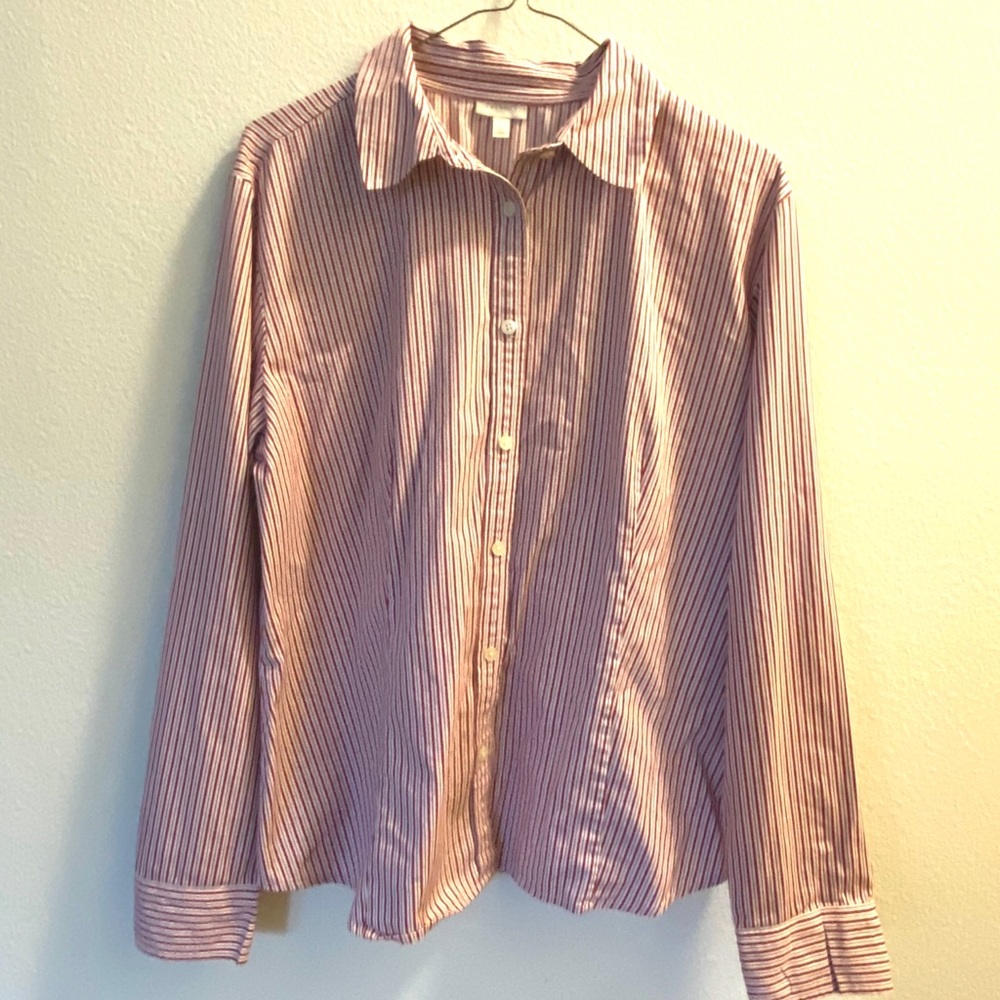 Talbots striped button down shirt